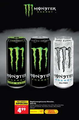 Napój energetyczny Monster Green promocja w Biedronka