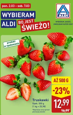 Truskawki promocja w Aldi