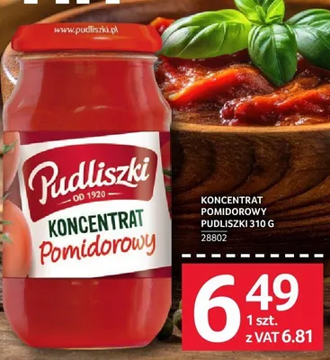 Koncentrat pomidorowy Pudliszki 310 g promocja w Selgros