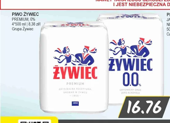 Piwo Żywiec Premium 4-pak 500 ml promocja w Słoneczko