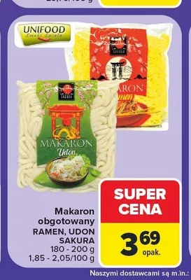 Makaron obgotowany Ramen Sakura promocja w Carrefour