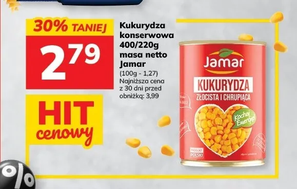 Kukurydza konserwowa Jamar promocja w Hitpol