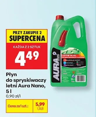 Płyn do spryskiwaczy letni Aura Nano promocja w Biedronka