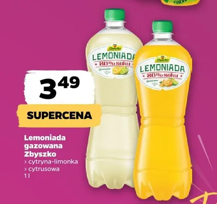 Lemoniada gazowana Zbyszko promocja w Netto
