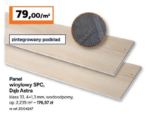 Panel winylowy SPC Dąb Astra promocja w Bricoman