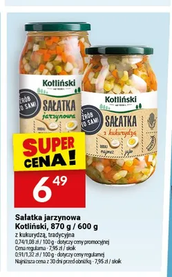 Sałatka jarzynowa tradycyjna Kotliński promocja w Twój Market