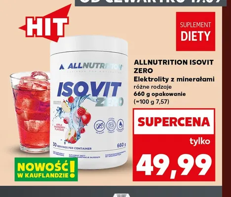 Elektrolity z minerałami Allnutrition Isovit Zero promocja w Kaufland