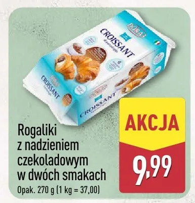 Rogaliki z nadzieniem czekoladowym w dwóch smakach promocja w Aldi
