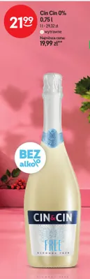 Wino bezalkoholowe musujące Cin promocja w Żabka