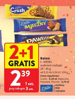 Baton Pawełek E.Wedel promocja w Intermarche