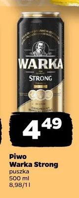 Piwo Warka Strong promocja w Netto