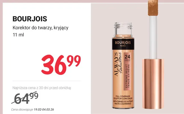 Korektor do twarzy kryjący Always Fabulous 24H promocja w Rossmann