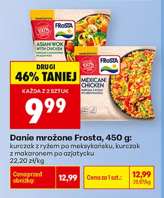 Danie mrożone Frosta kurczak z makaronem po azjatycku promocja w Biedronka