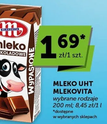 Mleko czekoladowe wybrane rodzaje promocja w Euro Sklep