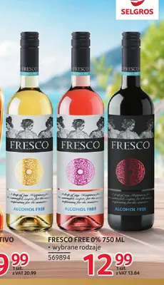 Wino bezalkoholowe Fresco promocja w Selgros