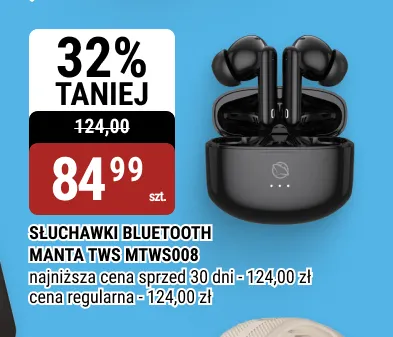 Słuchawki Bluetooth Manta Tws MTWS008 promocja w bi1