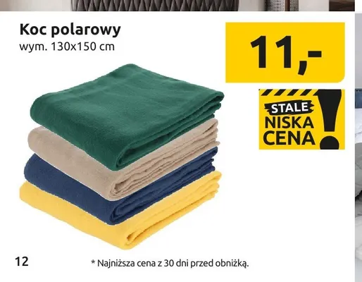 Koc polarowy wym. 130x150cm promocja w Black Red White