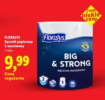 Ręcznik papierowy 3-warstwowy Floralys Big & Strong promocja w Lidl