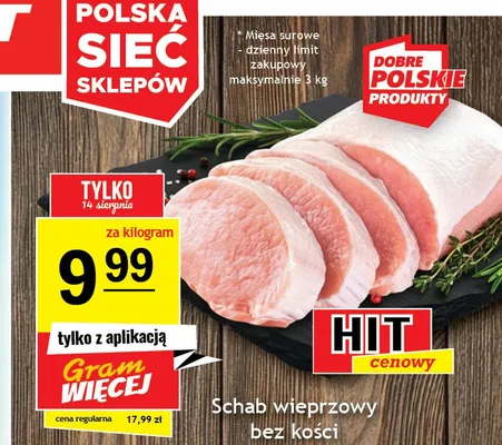 Schab wieprzowy bez kości promocja w Gram Market