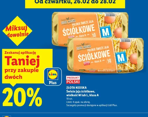 Świeże jaja ściółkowe klasa A promocja w Lidl