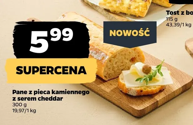 Pane z pieca kamiennego z serem cheddar promocja w Netto