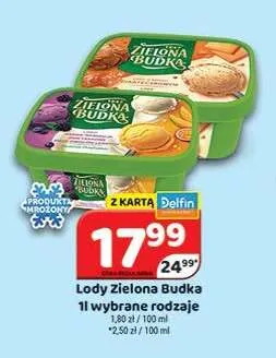 Lody śmietankowe Zielona Budka promocja w Delfin