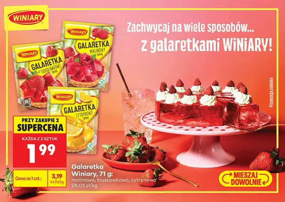 Galaretka truskawkowa Winiary promocja w Biedronka