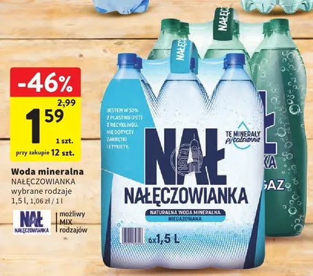 Woda mineralna Nałęczowianka promocja w Intermarche
