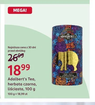 Herbata czarna liściasta Adalbert's Tea Earl Grey Cardamom promocja w Rossmann