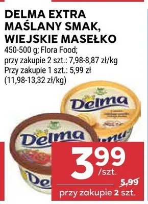 Delma Extra maślany smak, wiejskie masełko promocja w Stokrotka