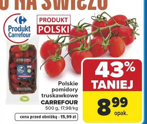 Pomidory truskawkowe polskie Carrefour promocja w Carrefour Market