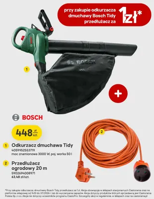 Odkurzacz dmuchawa Tidy Bosch promocja w Castorama