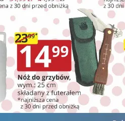Nóż do grzybów składany z futerałem 25 cm promocja w Prymus AGD