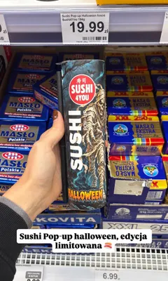 Sushi Pop-up Halloween z łososiem Sushi 4You promocja w Dino