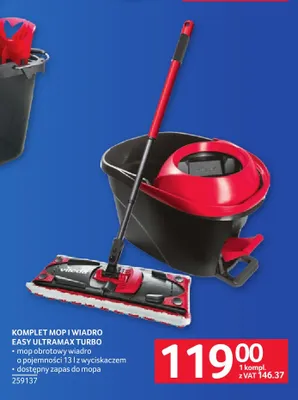 Komplet mop i wiadro Easy Ultramax Turbo Vileda promocja w Selgros