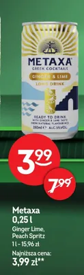 Napój alkoholowy Metaxa Ginger Lime promocja w Żabka