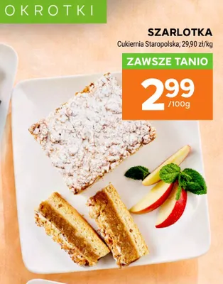 Szarlotka Cukiernia Staropolska promocja w Stokrotka