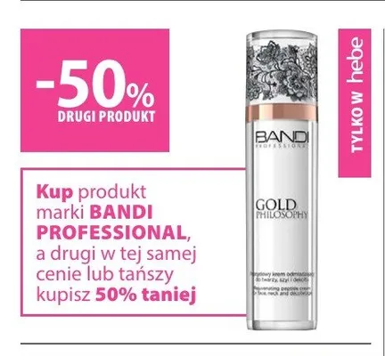 Krem odmładzający do twarzy szyi i dekoltu Bandi Gold Philosophy promocja w Hebe