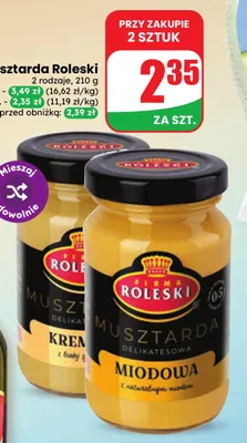 Musztarda delikatesowa miodowa Roleski promocja w Dino