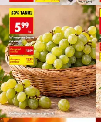 Winogrona jasne promocja w Biedronka