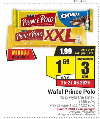 Wafel Prince Polo Classic XXL promocja w Delikatesy Sezam