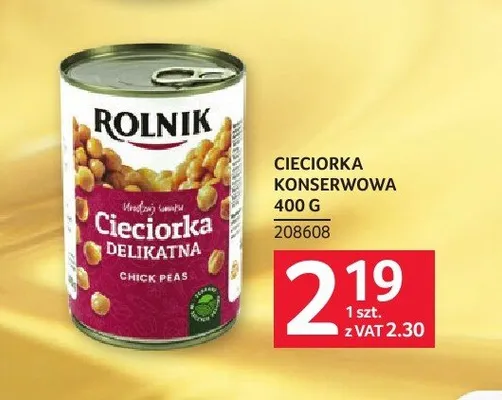 Cieciorka konserwowa Rolnik promocja w Selgros