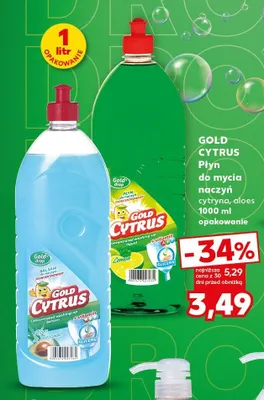 Płyn do mycia naczyń GOLD CYTRUS aloes promocja w Kaufland