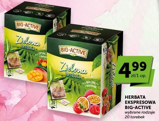 Herbata ekspresowa Big-Active Zielona herbata promocja w ABC
