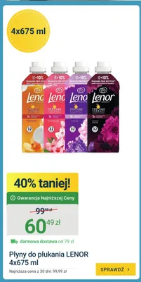 Płyn do płukania Lenor 4-pak 675 ml promocja w ERLI