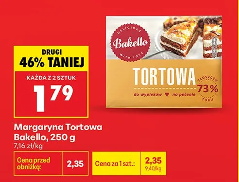 Margaryna tortowa promocja w Biedronka