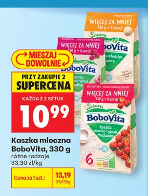 Kaszka mleczna manna BoboVita promocja w Biedronka