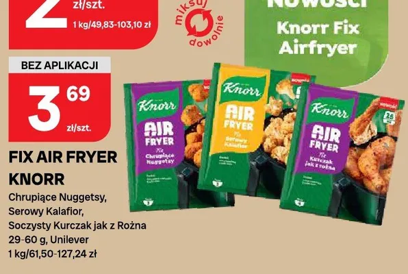 Fix Air Fryer Knorr Chrupiące Nuggety, Serowy Kalafior, Soczysty Kurczak z Różna promocja w Chorten