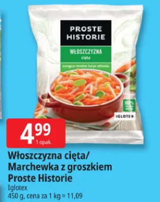 Włoszczyzna cięta/marchewka z groszkiem promocja w Leclerc