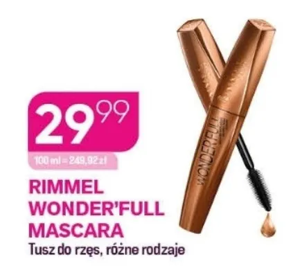 Tusz do rzęs RIMMEL Wonder'full Mascara promocja w Drogerie Koliber